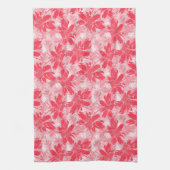 Rode bloemen op wit. theedoek (Verticaal)