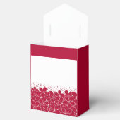 Rode bloemen op witte achtergrond bedankdoosjes (Geopend)