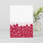 Rode bloemen op witte achtergrond kaart (Staand voorkant)