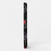 Rode bloemen op zwart. Case-Mate iPhone case (Achterkant/links)