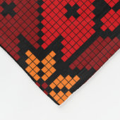 Rode bloemen Palestina Borduurwerk patronen Patroo Fleece Deken (Hoek)