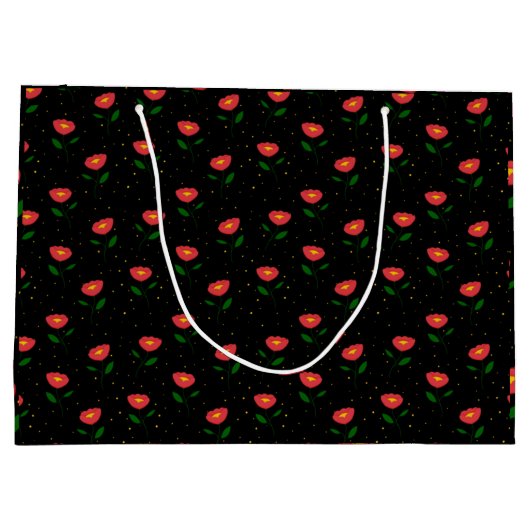 Rode Bloemen Papavers Cadeautas (Achterkant)