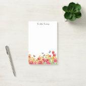 Rode bloemen/papavers en botervliegen Opmerking Post-it® Notes (Kantoor)