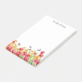 Rode bloemen/papavers en botervliegen Opmerking Post-it® Notes (Schuin)
