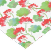 Rode bloemen (Pelargonium) Tafelkleed (Gekanteld)