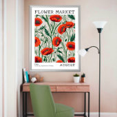 Rode Bloemen Poppy August Geboorte Bloemen Markt Poster