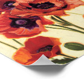 Rode bloemen poster (Hoek)