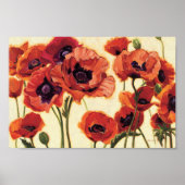Rode bloemen poster (Voorkant)