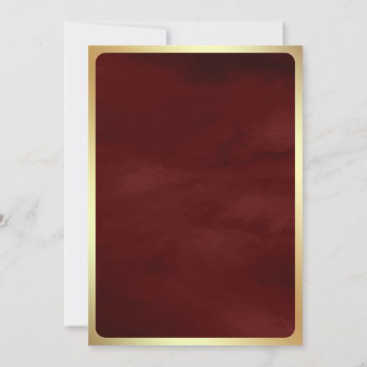 Rode Bloemen QR Code Anand Karaj Sikh Bruiloft Kaart (Achterkant)