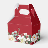 Rode Bloemen Quinceañera Dank u Bedankdoosjes (Achterkant)