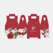 Rode Bloemen Quinceañera Dank u Bedankdoosjes (Uitgevouwen)