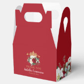 Rode Bloemen Quinceañera Dank u Bedankdoosjes (Geopend)