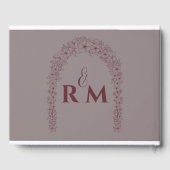 Rode Bloemen Romantische Bruiloft Gate Gastenboek (Achterkant)