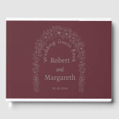Rode Bloemen Romantische Bruiloft Gate Gastenboek (Voorkant)