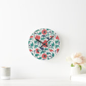 Rode bloemen ronde klok (Huis)