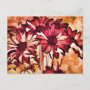 Rode Bloemen Schilderij Briefkaart