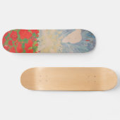 Rode Bloemen Skateboard (Horizontaal)