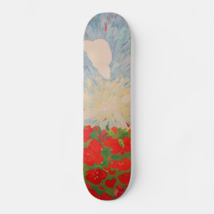 Rode Bloemen Skateboard