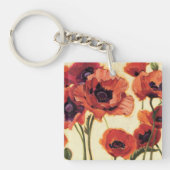Rode bloemen sleutelhanger (Voorkant)