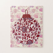 Rode Bloemen  Stijl Kerstpuzzel Legpuzzel (Verticaal)