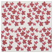 Rode bloemen stof (Swatch)