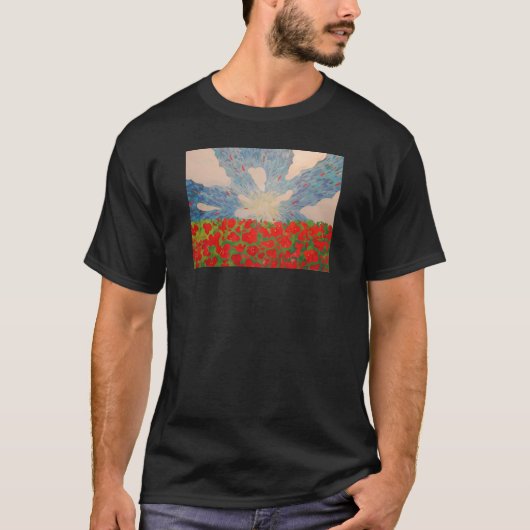 Rode bloemen t-shirt (Voorkant)