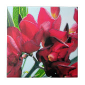 Rode bloemen tegeltje (Voorkant)