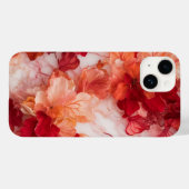 Rode Bloemen Telefoon Case Wallpaper (Achterkant (horizontaal))