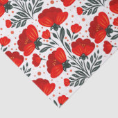 Rode bloemen tissuepapier (Detail)