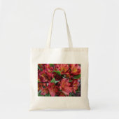 Rode bloemen tote bag (Voorkant)