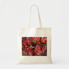 Rode bloemen tote bag