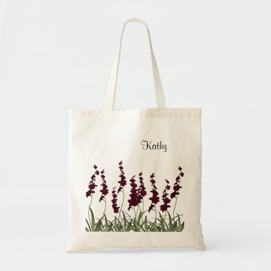 Rode bloemen tote bag (Voorkant)