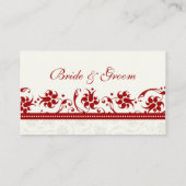 Rode Bloemen Trouwtafel Plaats Kaarten Plaatskaartje (Achterkant)