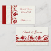 Rode Bloemen Trouwtafel Plaats Kaarten Plaatskaartje (Voorkant / Achterkant)