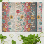 Rode Bloemen Tuin Keuken Handdoek (Gevouwen)