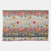 Rode Bloemen Tuin Keuken Handdoek (Horizontaal)