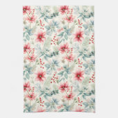 Rode Bloemen Vakantie Keuken Handdoek (Verticaal)