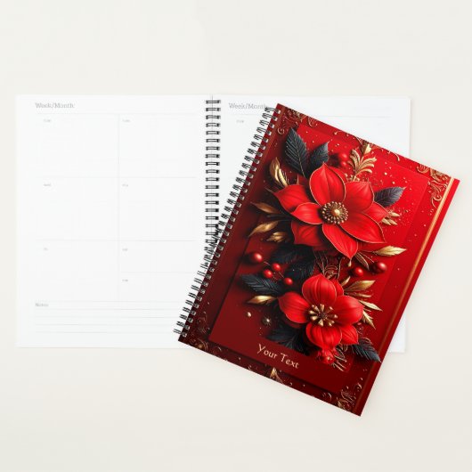 Rode Bloemen Vakantie Planner (Display)