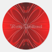 Rode Bloemen Vakantie Sticker (Voorkant)