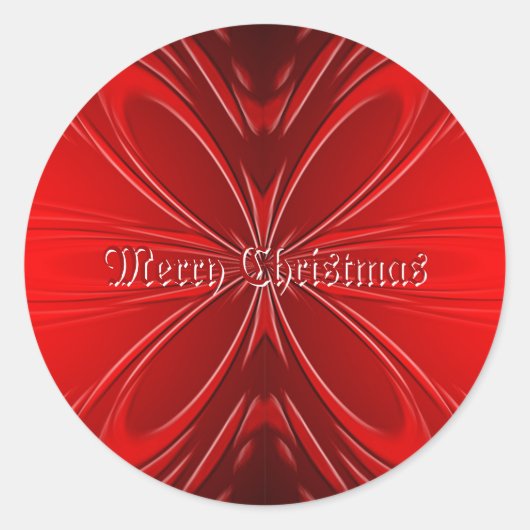 Rode Bloemen Vakantie Sticker (Voorkant)