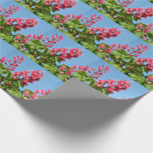 Rode bloemen van buckeye baby bodysuit cadeaupapier (Hoek)