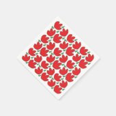 Rode Bloemen Verjaardagsfeest Servet (Hoek)