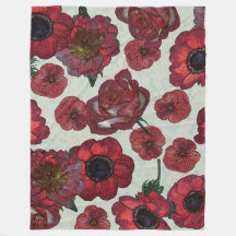 Rode bloemen Vleekzak, groot