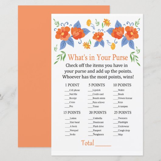 Rode bloemen Wat is er in je paardenspel? (Voorkant / Achterkant)