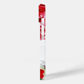 Rode Bloemen Waterverf Elegant Personaliseer Case-Mate iPhone Case (Achterkant / Links)