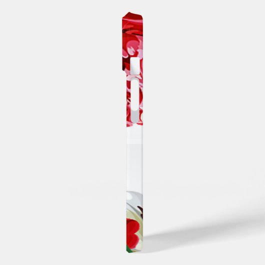 Rode Bloemen Waterverf Elegant Personaliseer Case-Mate iPhone Case (Achterkant / Links)