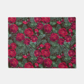 Rode bloemen, waterverf florale patroon. deurmat (Voorkant)