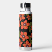 Rode bloemen waterverf waterfles (Rechts)