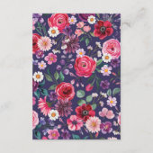 Rode Bloemen Wedding Details Informatiekaartje (Achterkant)