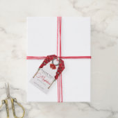 Rode Bloemen Western Charro Quinceañera Dank u Cadeaulabel (Met Touw)